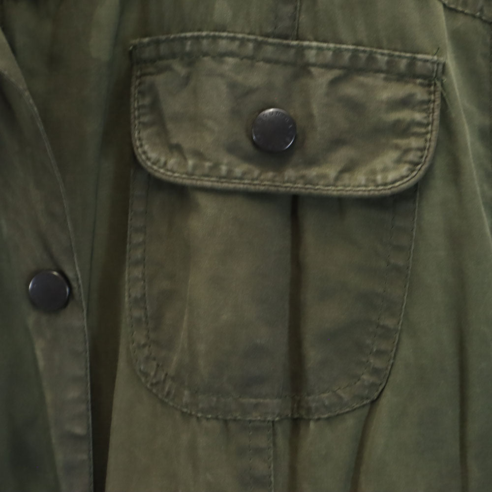 Barbour バブアー FLYWEIGHT WAX UTILITY オイルドジャケット 16 カーキ ブルゾン ヨーロッパ古着 レディース