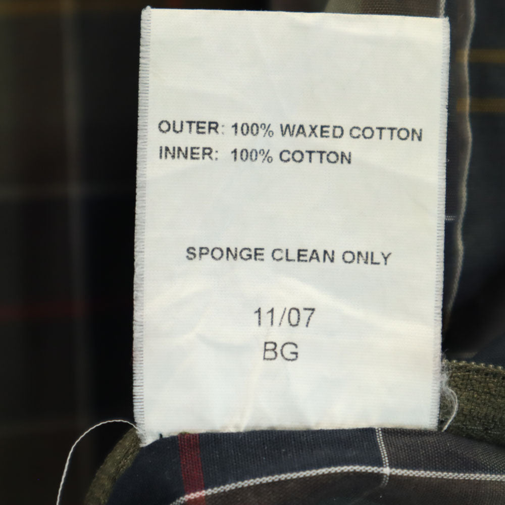 Barbour バブアー FLYWEIGHT WAX UTILITY オイルドジャケット 16 カーキ ブルゾン ヨーロッパ古着 レディース