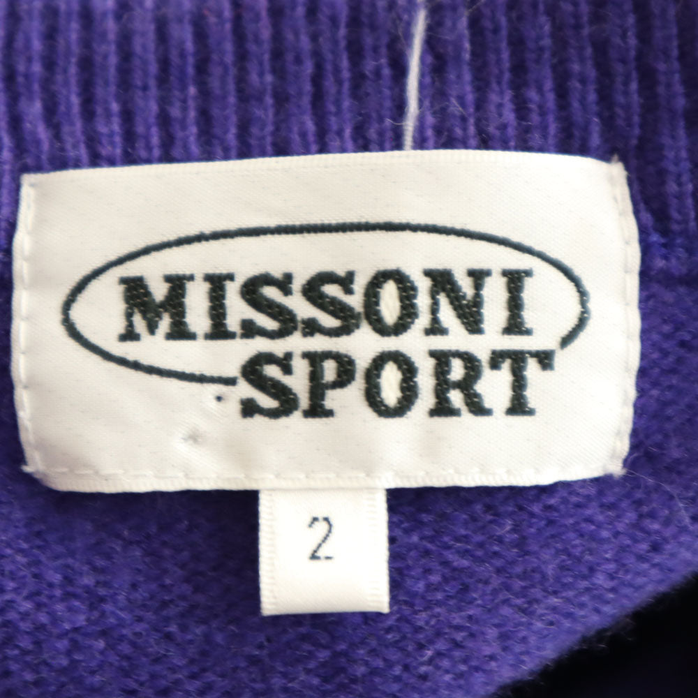 MISSONI SPORT ミッソーニスポーツ 長袖 セーター 2 パープル ニット メンズ