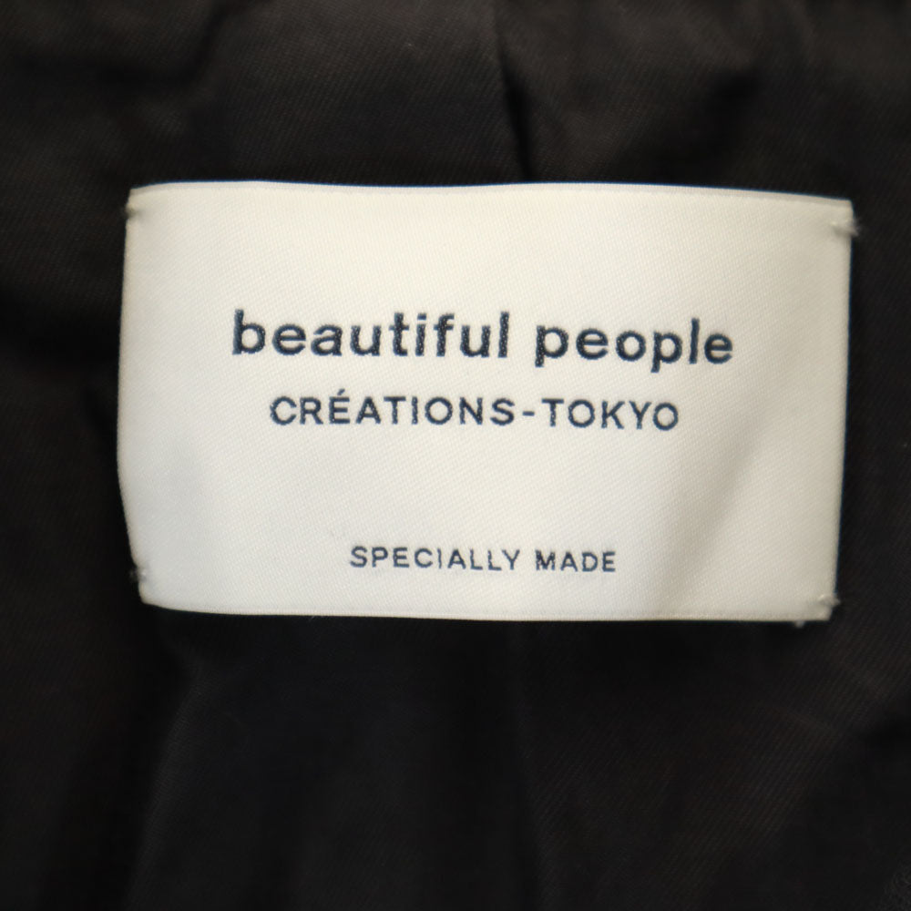 beautiful people ビューティフルピープル ダブルライダースジャケット 130 ブラック レザージャケット レディース