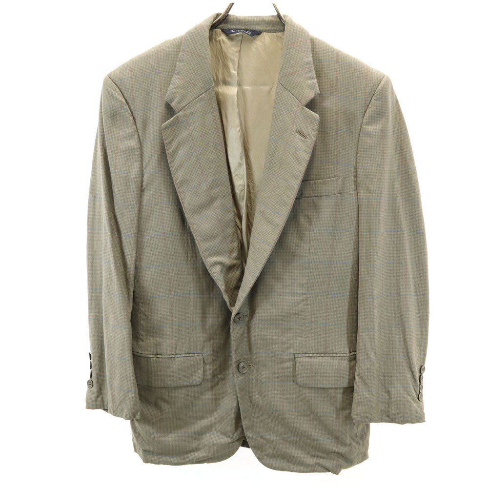 Burberrys バーバリーズ 90s USA製 オールド チェック柄 テーラードジャケット ベージュ 他 肩パッドあり メンズ