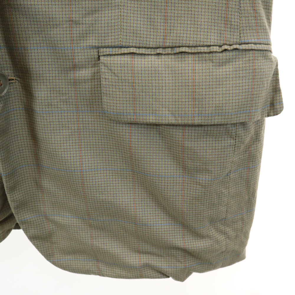 Burberrys バーバリーズ 90s USA製 オールド チェック柄 テーラードジャケット ベージュ 他 肩パッドあり メンズ