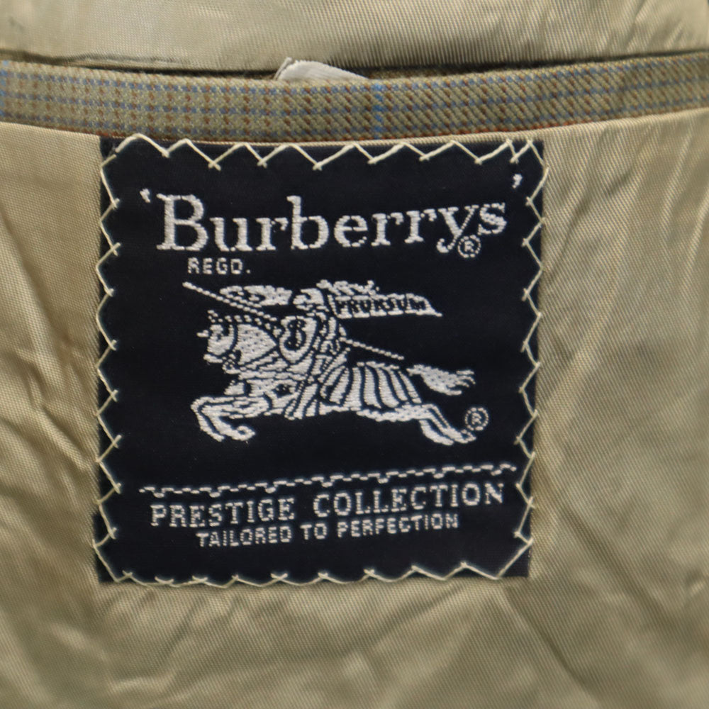 Burberrys バーバリーズ 90s USA製 オールド チェック柄 テーラードジャケット ベージュ 他 肩パッドあり メンズ