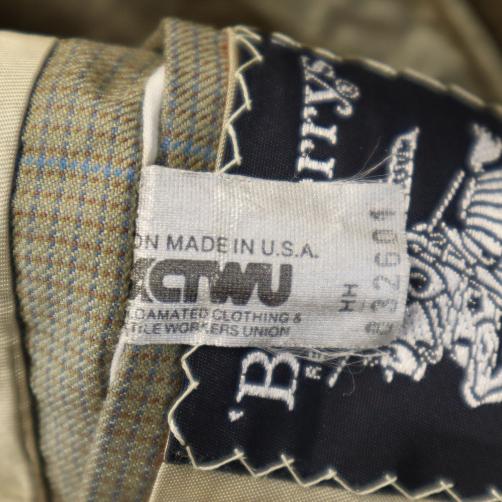 Burberrys バーバリーズ 90s USA製 オールド チェック柄 テーラードジャケット ベージュ 他 肩パッドあり メンズ