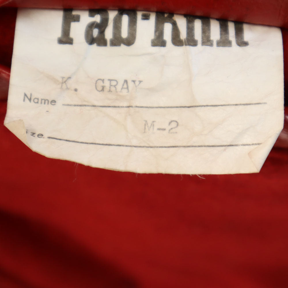 VINTAGE ヴィンテージ 70s 袖レザー スタジャン M レッド メンズ