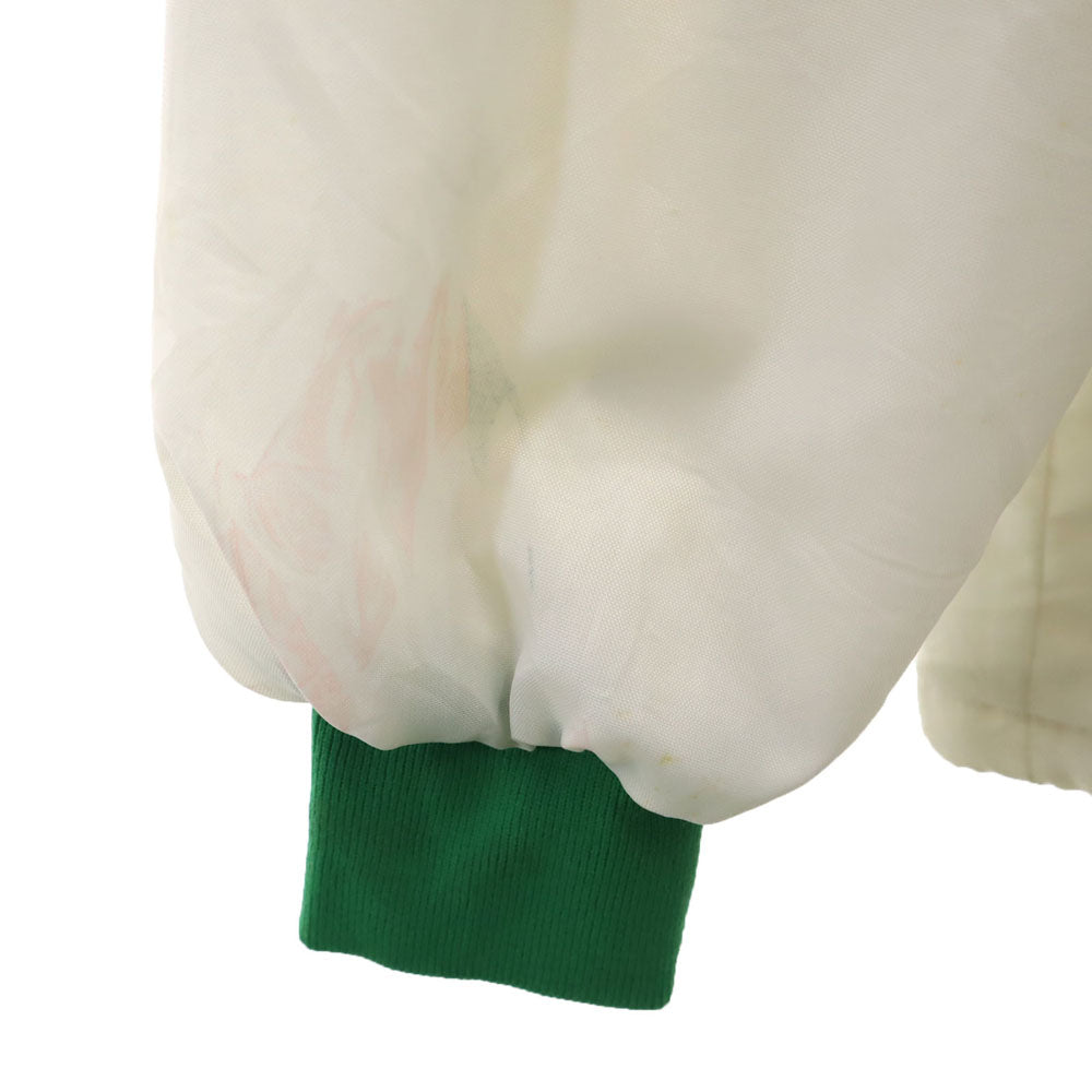 VINTAGE ヴィンテージ 80s USA製 レーサージャケット ヴィンテージ ナイロンジャケット L ホワイト 裏起毛 IDEALジップ メンズ