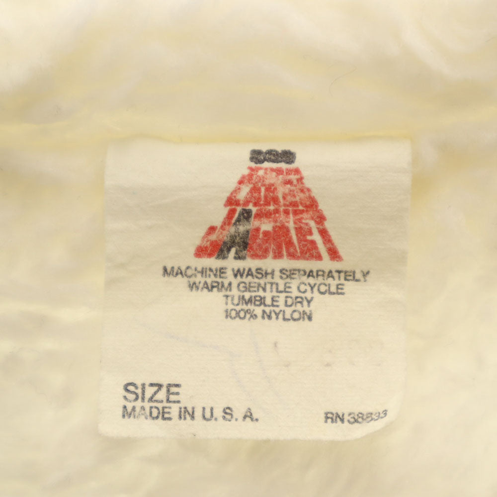 VINTAGE ヴィンテージ 80s USA製 レーサージャケット ヴィンテージ ナイロンジャケット L ホワイト 裏起毛 IDEALジップ メンズ