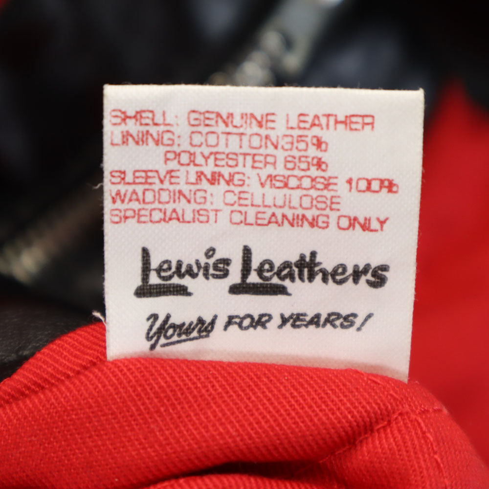 Lewis Leathers ルイスレザー イングランド製 ドミネーター ライダースジャケット 34 ブラック メンズ