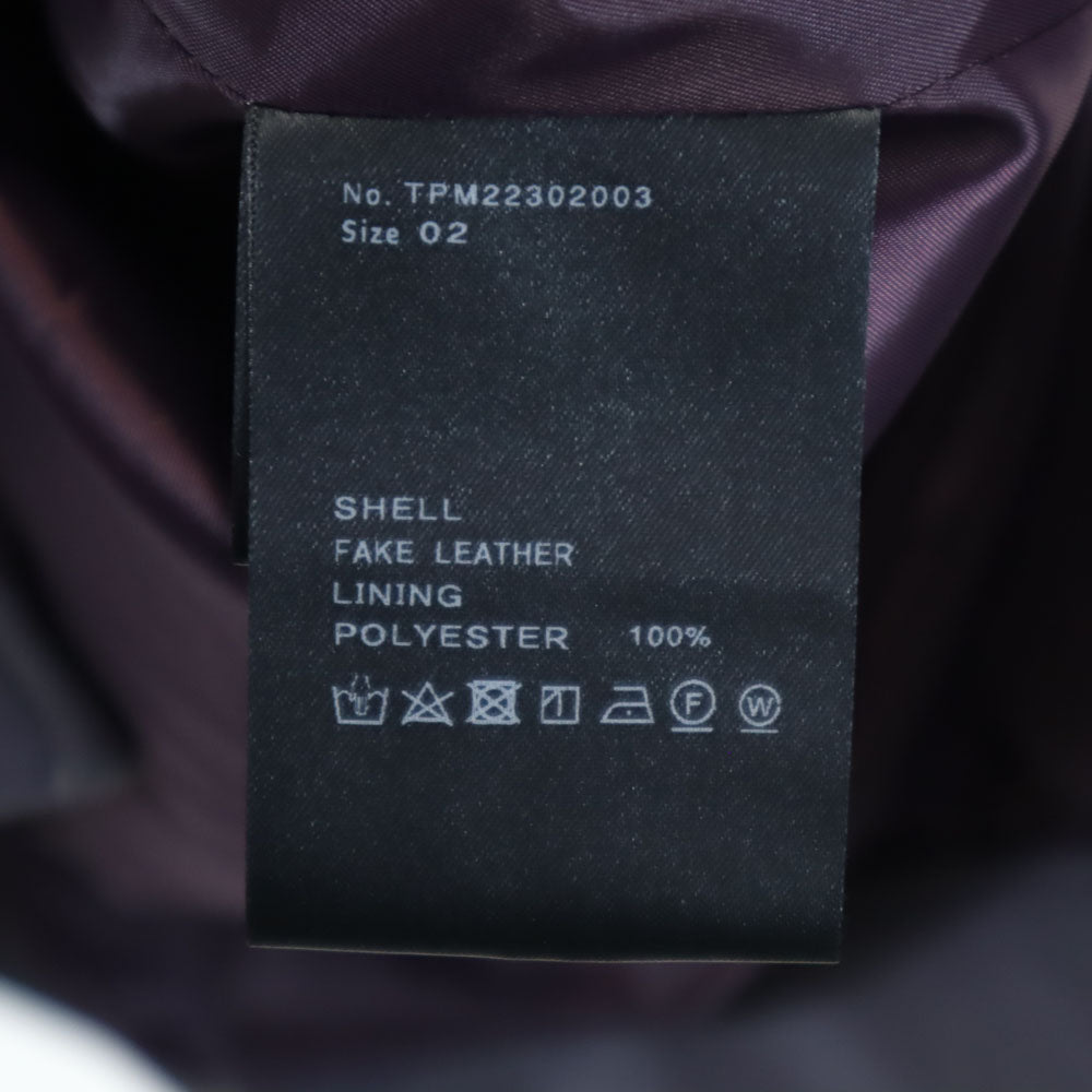 TAUPE 日本製 レザージャケット 2 パープル メンズ