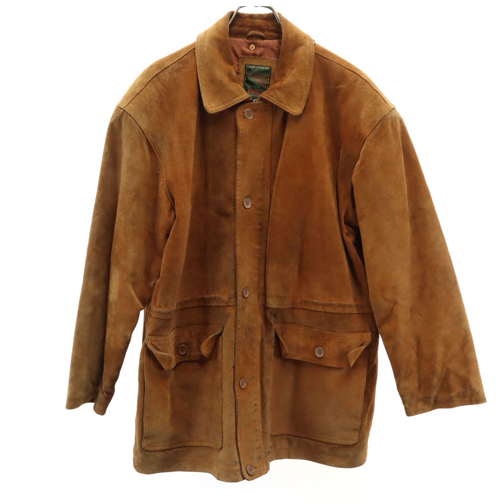 UNIQLO ユニクロ オールド スエードレザージャケット M ブラウン メンズ