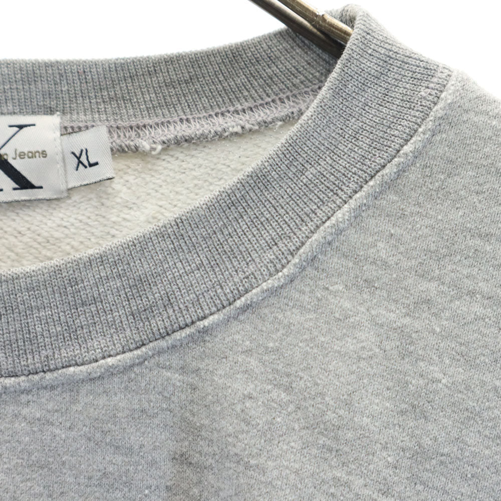 Calvin klein Jeans カルバンクラインジーンズ 90s オールド USA製 長袖 スウェット XL グレー トレーナー メンズ