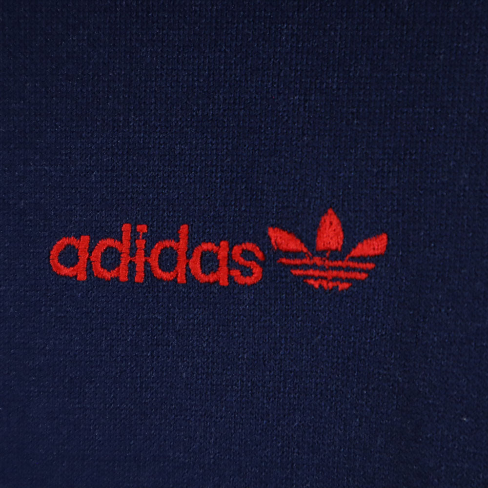 adidas アディダス 70s ヴィンテージ デサント製 トレフォイルロゴ 西ドイツタグ トラックジャケット S ネイビー ジャージ メンズ