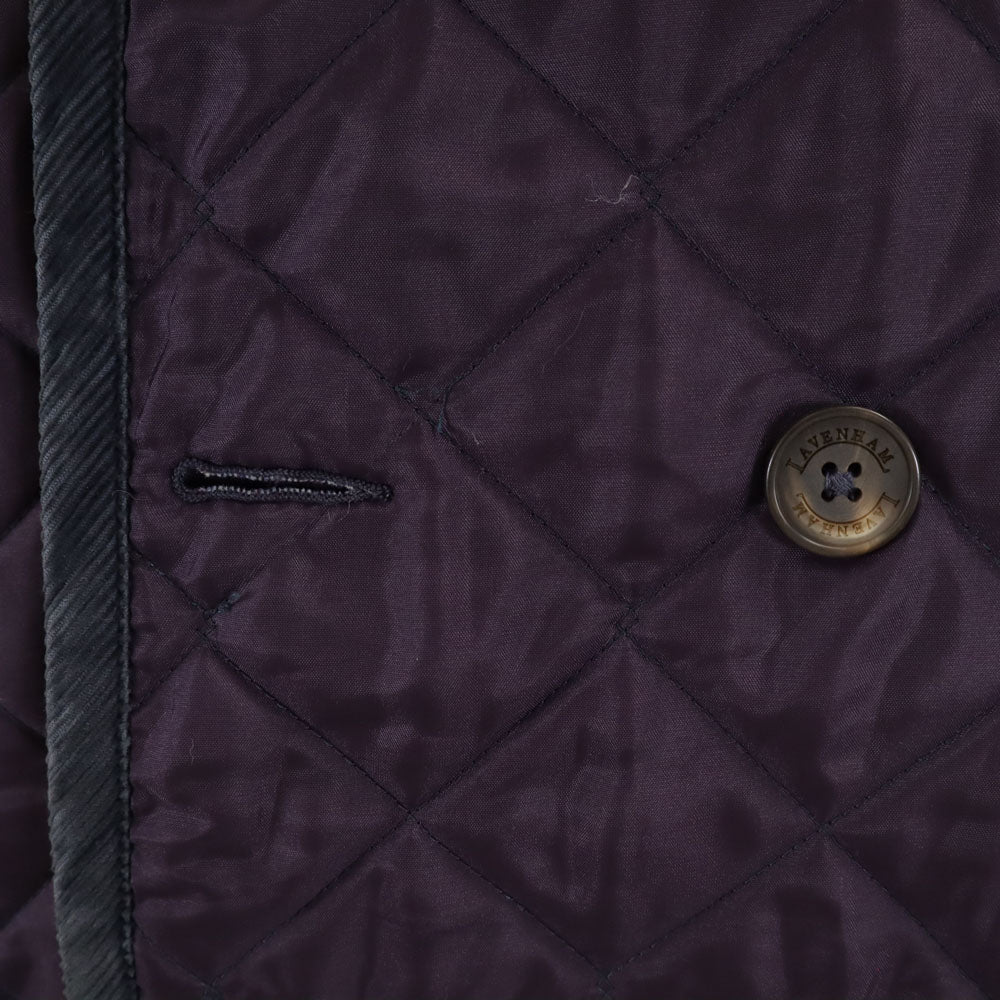 LAVENHAM ラベンハム イングランド製 キルティングコート 38 パープル 中綿入り レディース