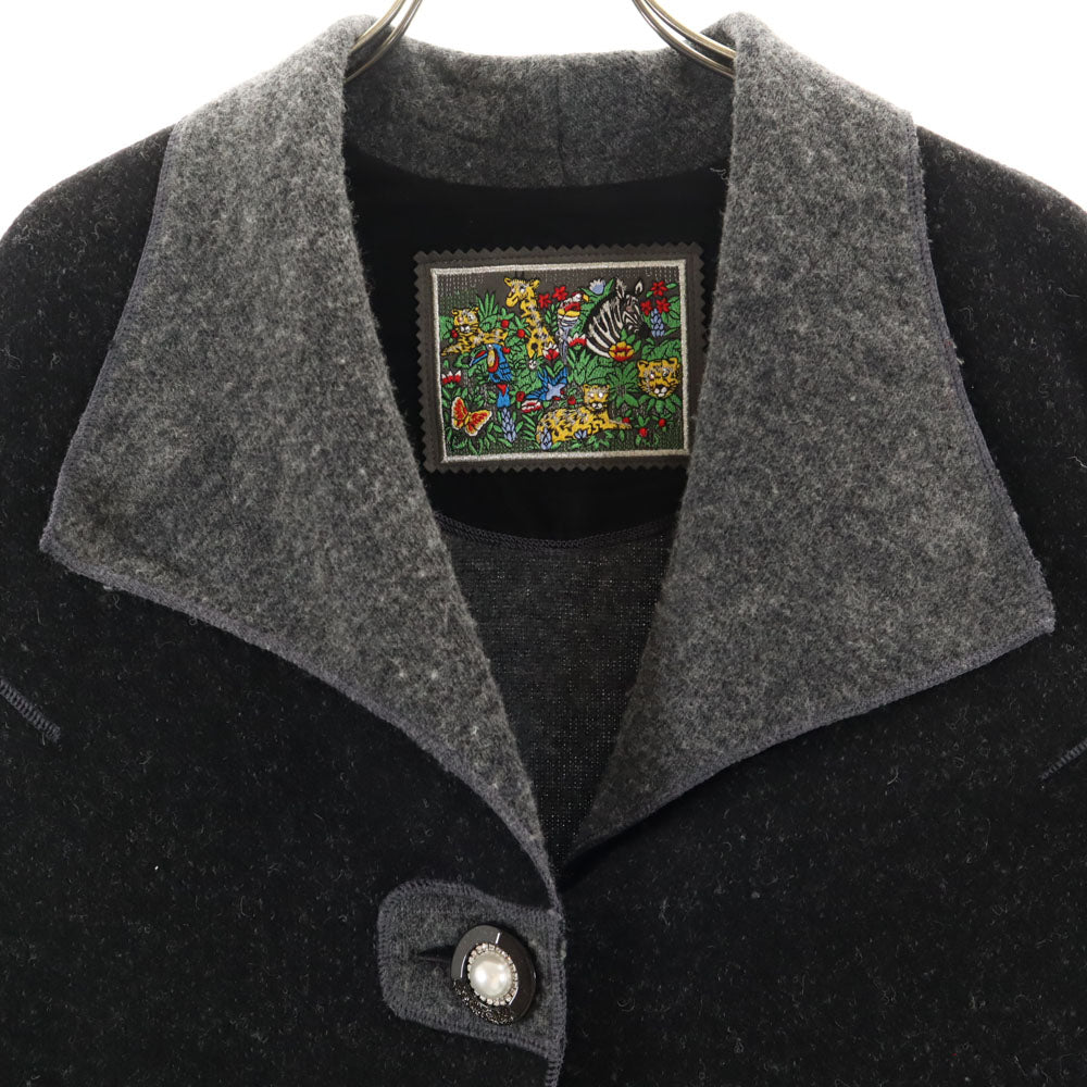 ラモーダゴジ 伊太利屋 長袖 ニットカーディガン ブラック系 レディース