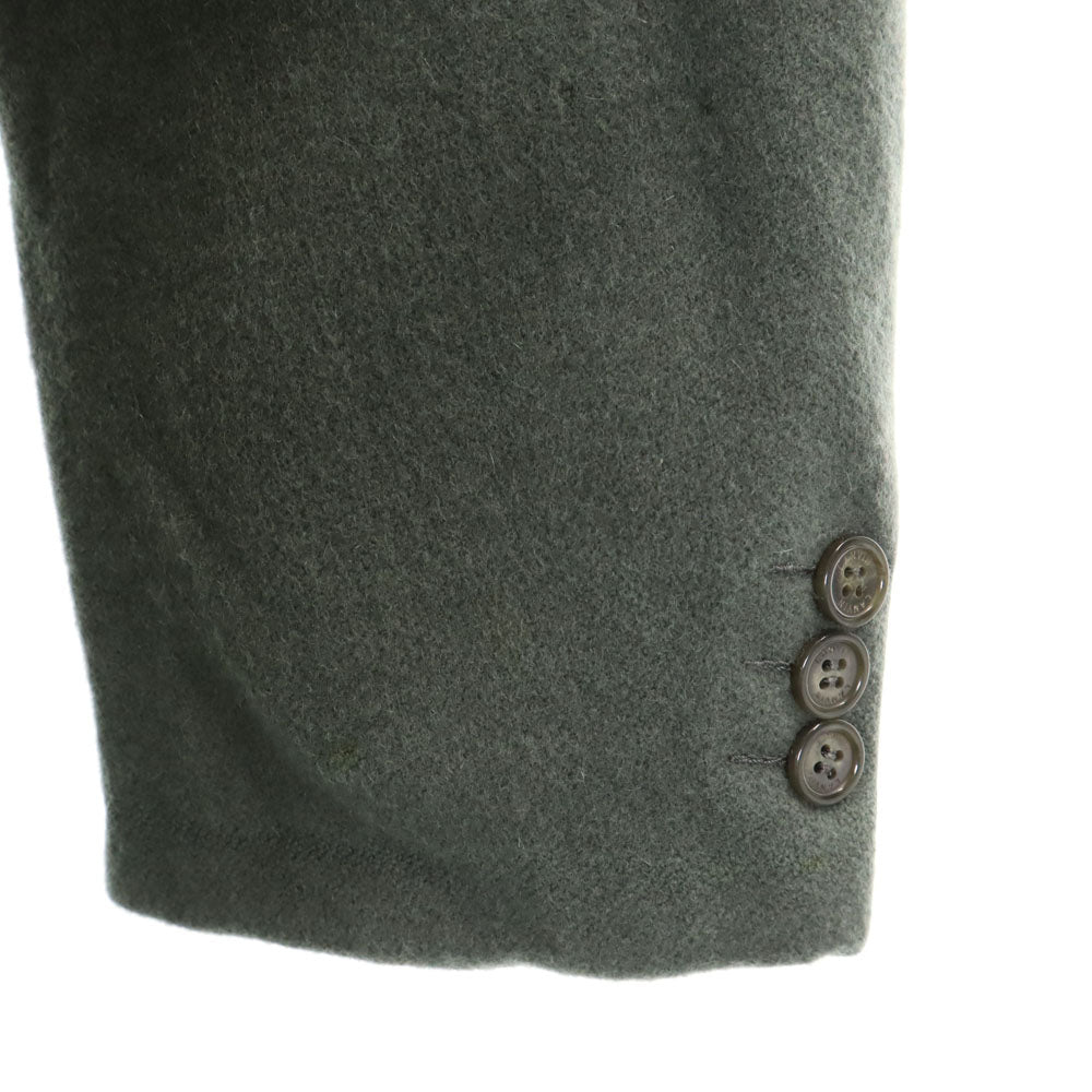 LANVIN ランバン 80s 90s ウールブレンド オールド テーラードジャケット S グレーカーキ 肩パッドあり メンズ