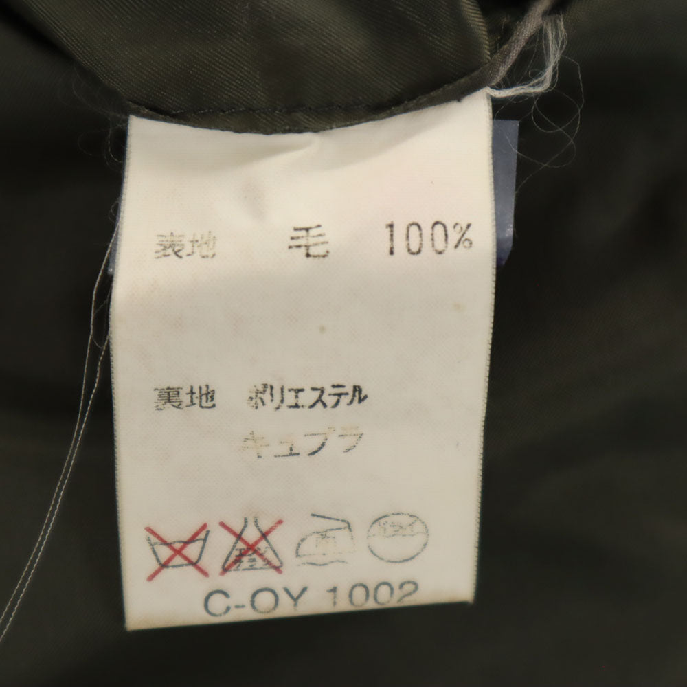 LANVIN ランバン 80s 90s ウールブレンド オールド テーラードジャケット S グレーカーキ 肩パッドあり メンズ