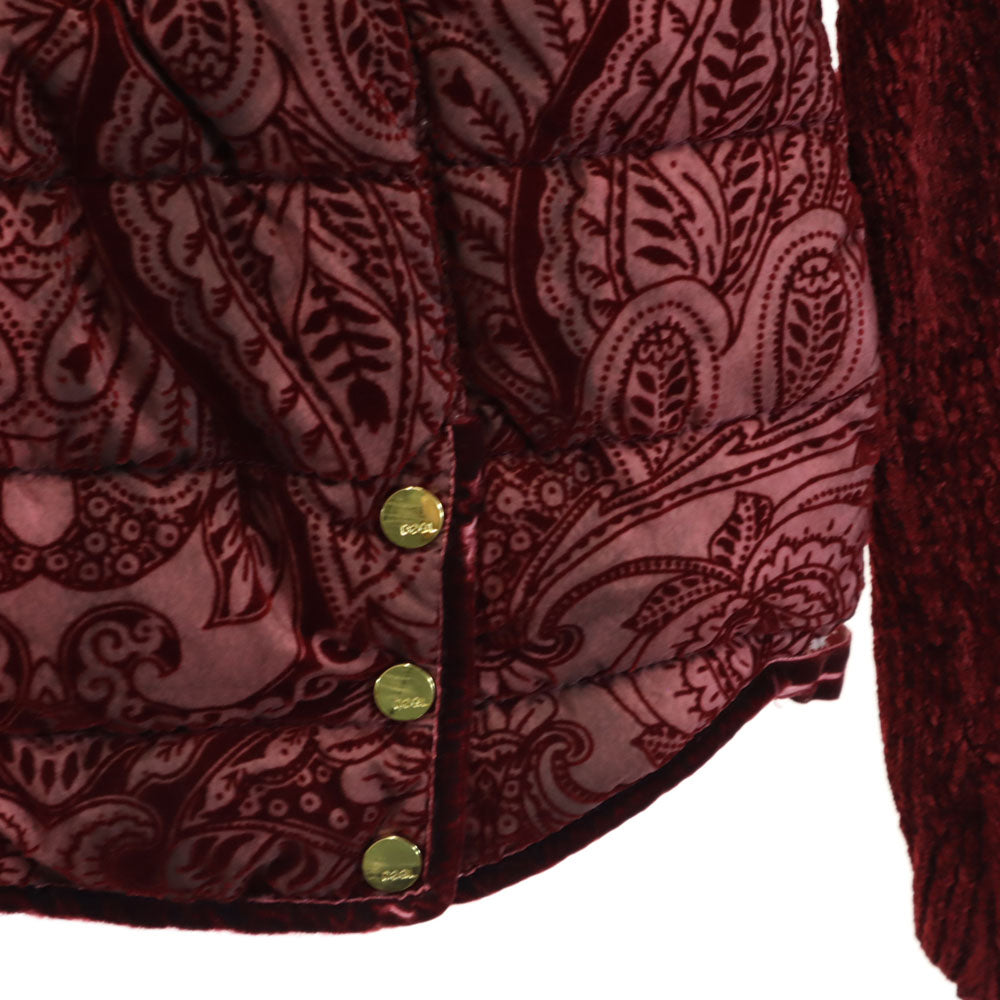 Desigual デシグアル ペイズリー柄 ジャケット 36 ボルドー 2WAY 中綿ベスト レディース