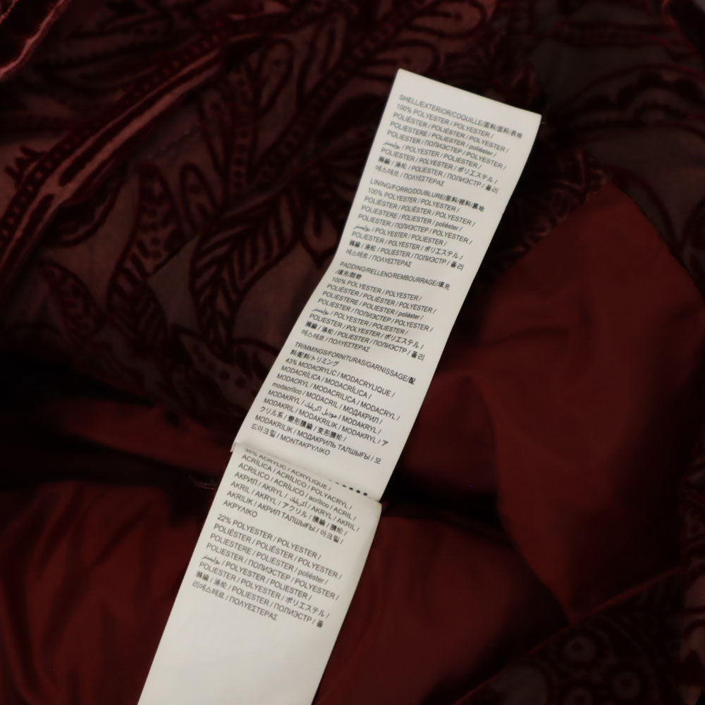 Desigual デシグアル ペイズリー柄 ジャケット 36 ボルドー 2WAY 中綿ベスト レディース