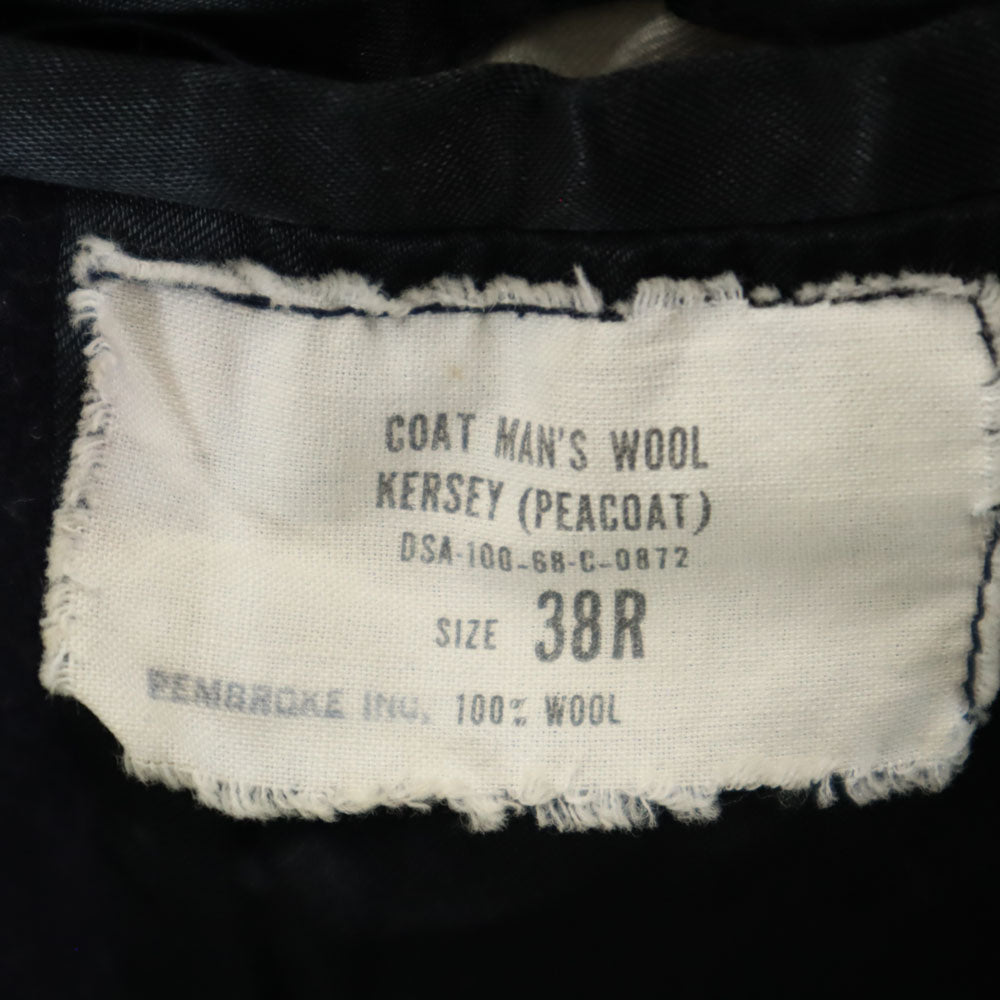 US NAVY アメリカ海軍 60s DSA ヴィンテージ メルトン ピーコート 38R 濃紺 メンズ