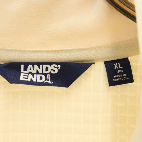 ランズエンド フリースジャケット XL ホワイト LANDS' END メンズ