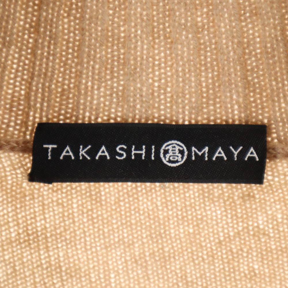 高島屋 カシミヤ100％ 長袖 セーター M ベージュ TAKASHIMAYA ニット レディース