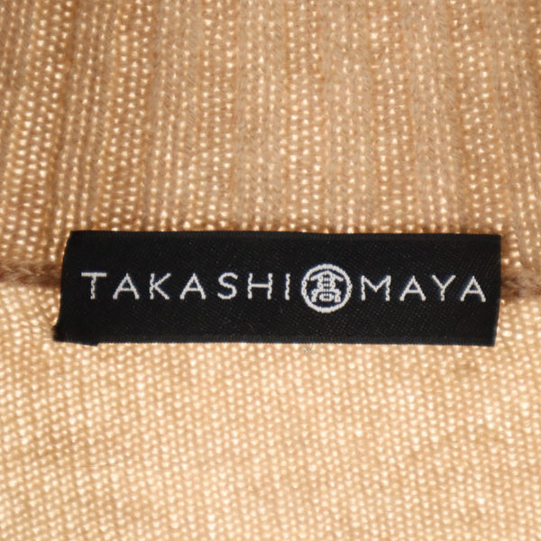 高島屋 カシミヤ100％ 長袖 セーター M ベージュ TAKASHIMAYA ニット レディース