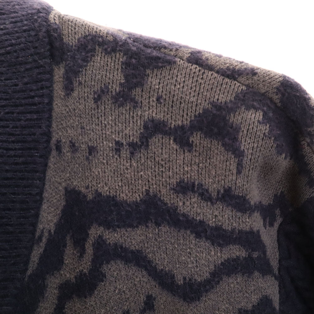 ALLSAINTS オールセインツ 総柄 ニットジャケット XS ネイビー 他 メンズ