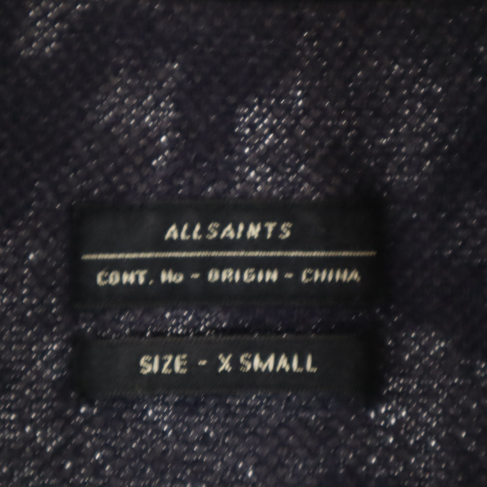 ALLSAINTS オールセインツ 総柄 ニットジャケット XS ネイビー 他 メンズ
