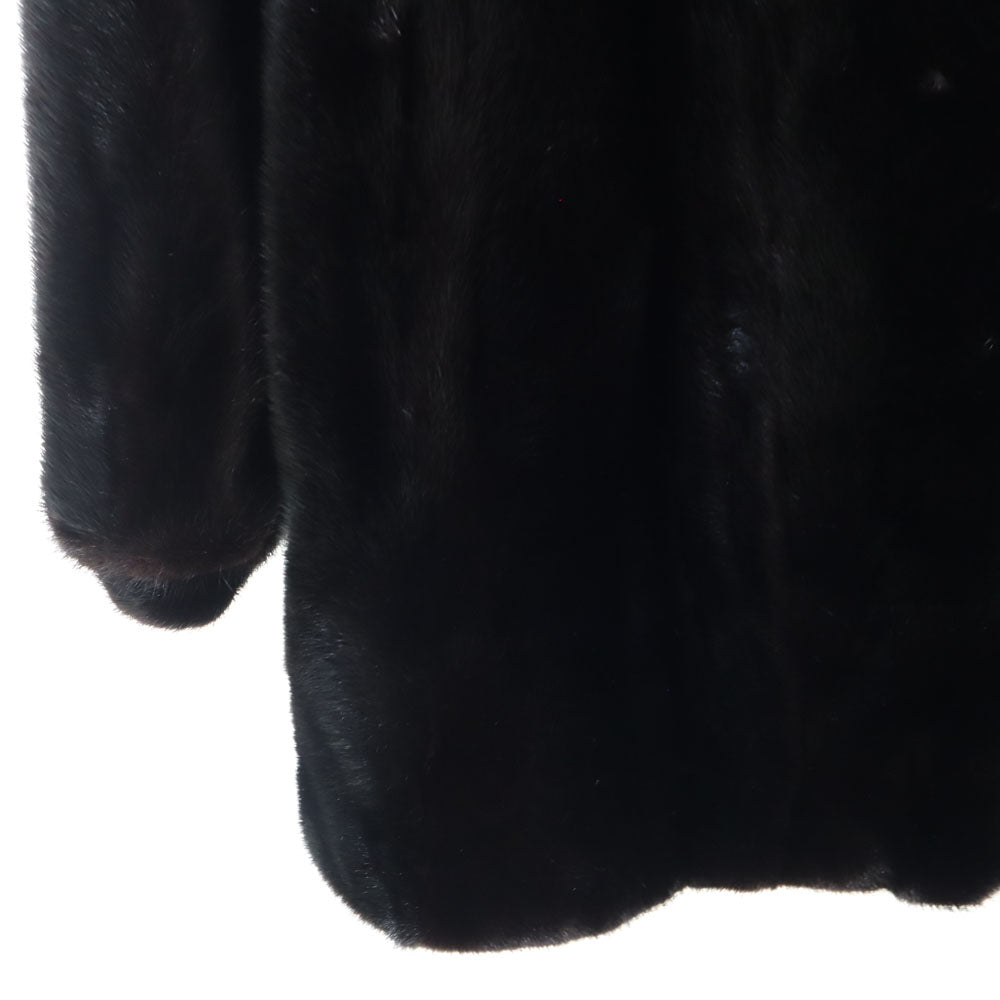 SAGA MINK サガミンク ミンクファー 毛皮コート 13 ブラック ハーフコート レディース