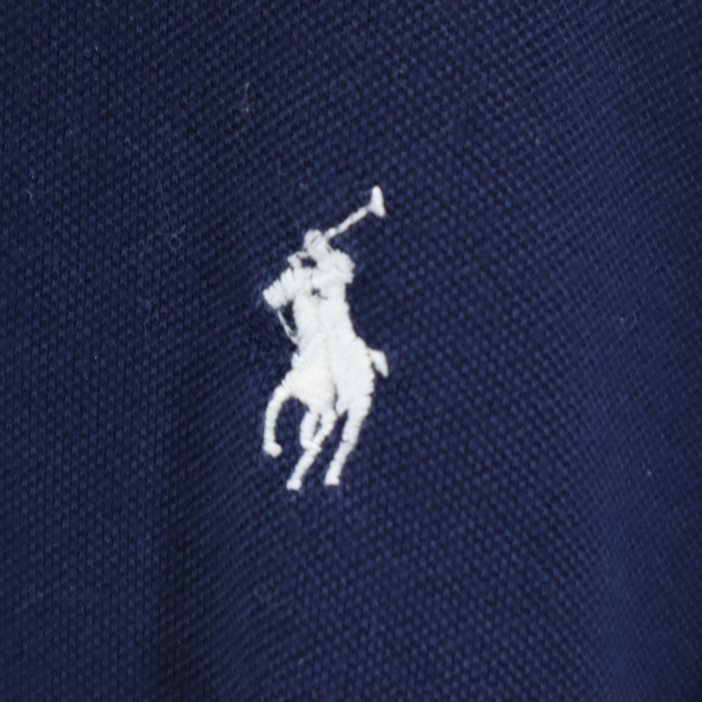 ポロラルフローレン 長袖 ポロシャツ M ネイビー系 POLO RALPH LAUREN 鹿の子 メンズ