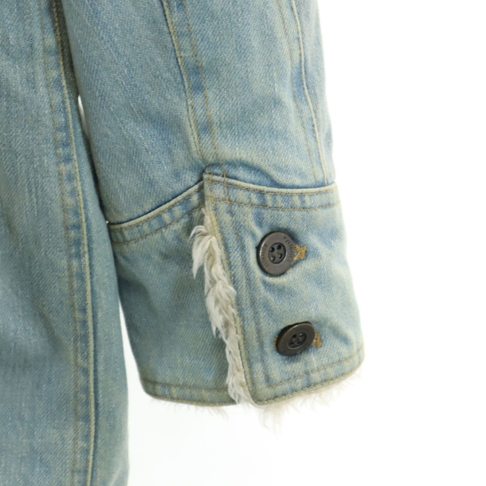 HYSTERICS ヒステリックス 日本製 デニムジャケット FREE アイスブルー 裏ボア レディース