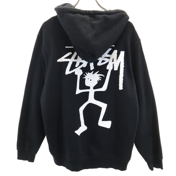 ステューシー プリント 長袖 スウェットパーカー S ブラック STUSSY メンズ 古着 STUSSY ステューシー プリント 長袖 スウェットパーカー S グレー