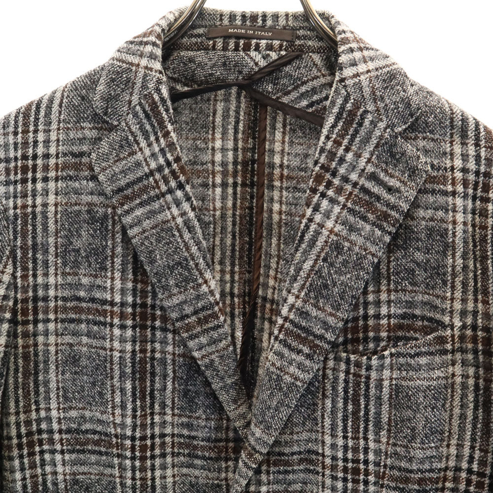 TAGLIATORE タリアトーレ イタリア製 チェック柄 テーラードジャケット 46 グレー ブレザー メンズ
