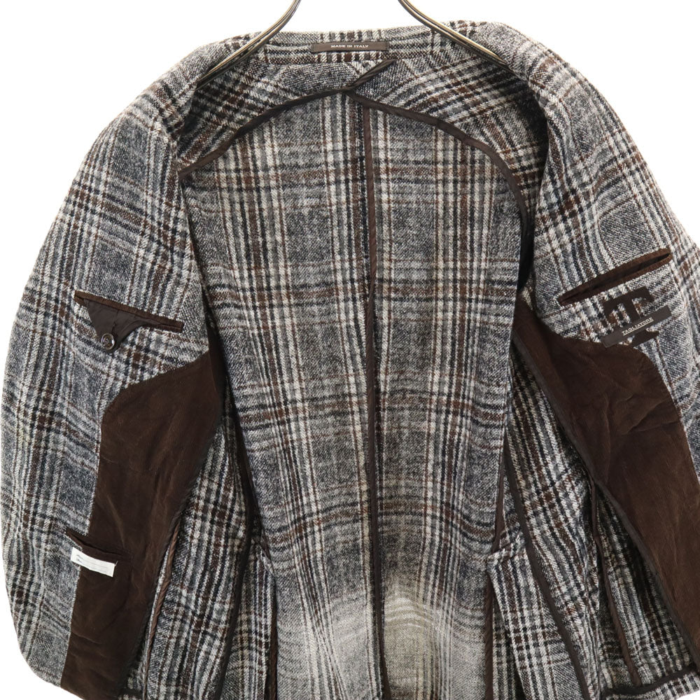 TAGLIATORE タリアトーレ イタリア製 チェック柄 テーラードジャケット 46 グレー ブレザー メンズ