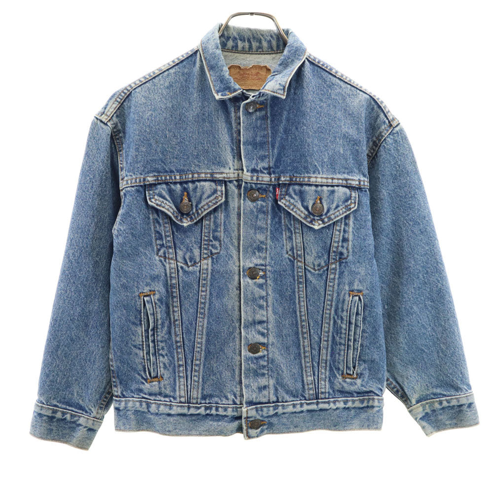 Levi's リーバイス 80s オールド USA製 57508-0218 4th デニムジャケット M ブルー ハンドウォーマーポケット キッズ