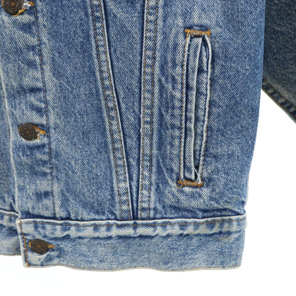 Levi's リーバイス 80s オールド USA製 57508-0218 4th デニムジャケット M ブルー ハンドウォーマーポケット キッズ