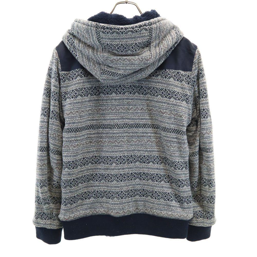 バーバリーブラックレーベル リバーシブル フリースジャケット L ネイビー BURBERRY BLACK LABEL メンズ