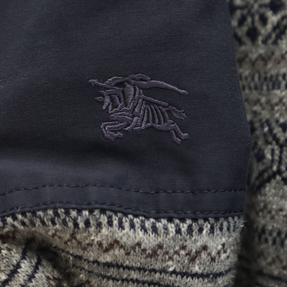 バーバリーブラックレーベル リバーシブル フリースジャケット L ネイビー BURBERRY BLACK LABEL メンズ