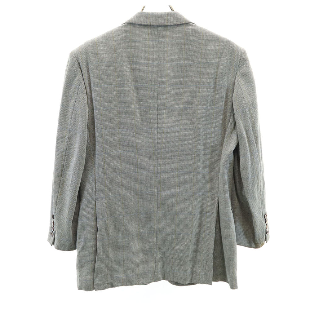 Burberrys バーバリーズ 90s ウールブレンド 日本製 三陽商会 オールド チェック 長袖 テーラードジャケット 94-84-165 グレー系 サイドベンツ メンズ