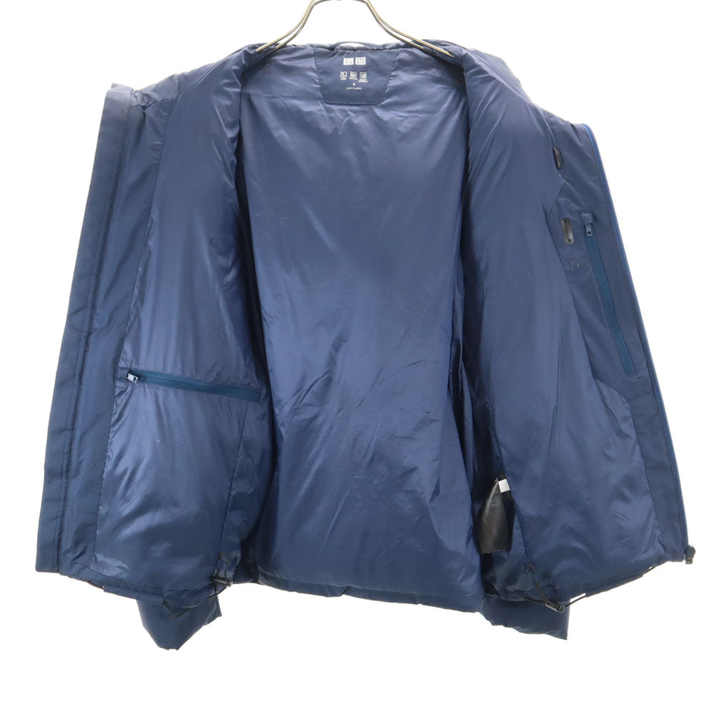 UNIQLO ユニクロ シームレス ダウンジャケット S ネイビー フーディー メンズ