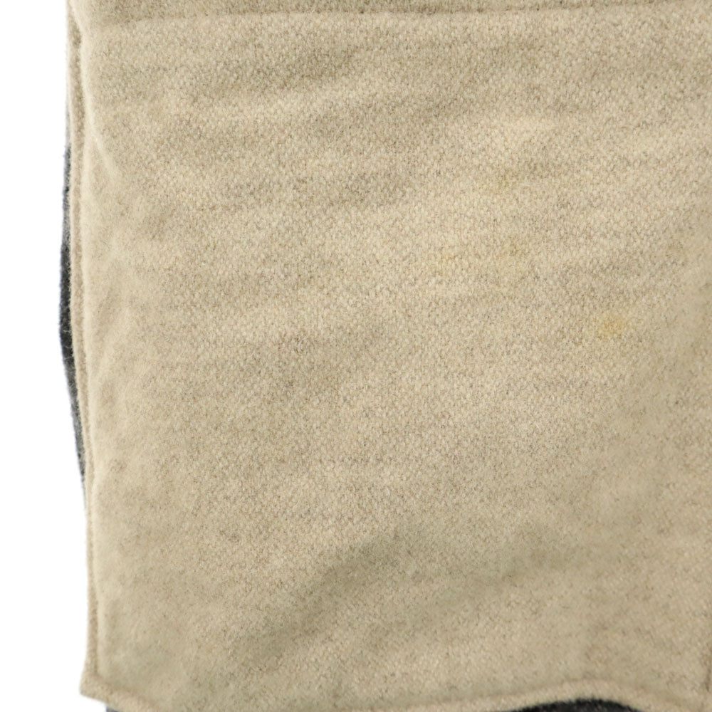 ブルーファミリー イタリア製 チェック柄 ダッフルコート 42 グレージュ 他 ベネトン 中綿入り レディース