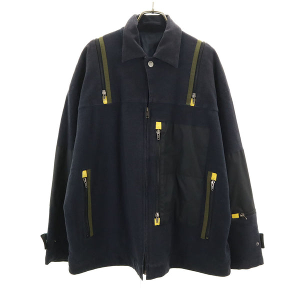 ランバンオンブルー 日本製 コットンネル ジャケット 48 チャコール 