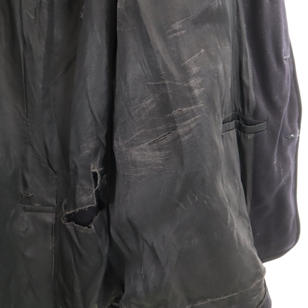 US NAVY アメリカ海軍 40s 10ボタン ヴィンテージ NAVAL CLOTHING FACTORY メルトン ピーコート 38 ブラック系 メンズ