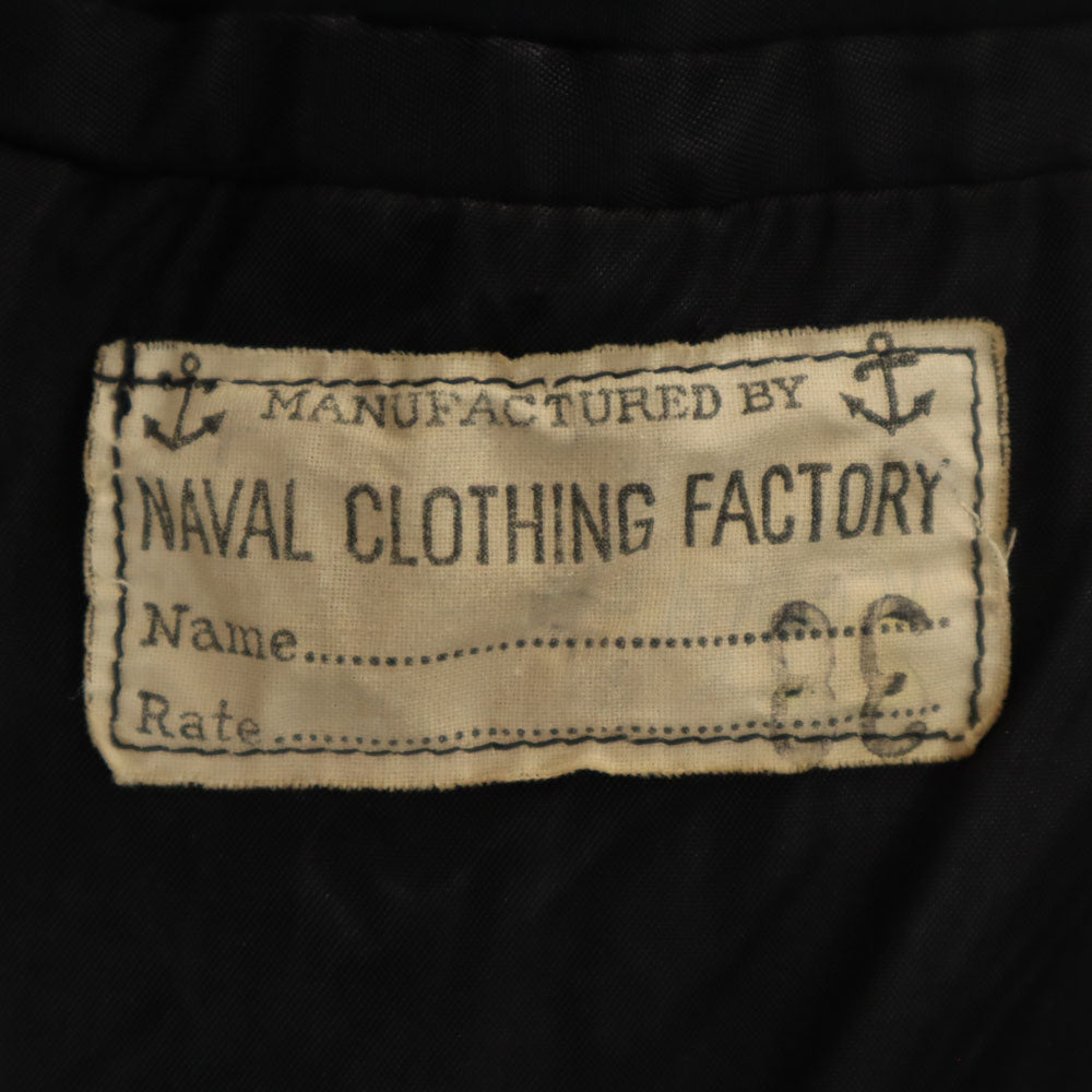US NAVY アメリカ海軍 40s 10ボタン ヴィンテージ NAVAL CLOTHING FACTORY メルトン ピーコート 38 ブラック系 メンズ