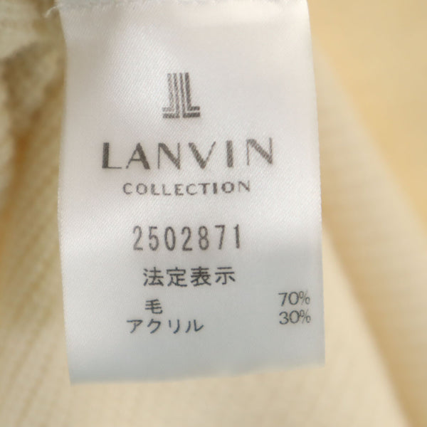 ランバン ウールブレンド 長袖 ニット チュニック 38 ホワイト系 LANVIN レディース