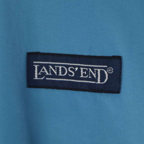 ランズエンド 90s オールド 中綿ジャケット XL ライトブルー LANDS' END 裏フリース メンズ