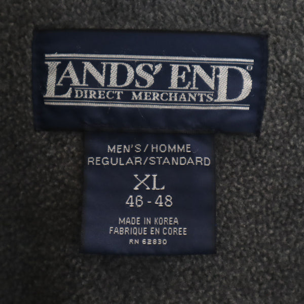 ランズエンド 90s オールド 中綿ジャケット XL ライトブルー LANDS' END 裏フリース メンズ