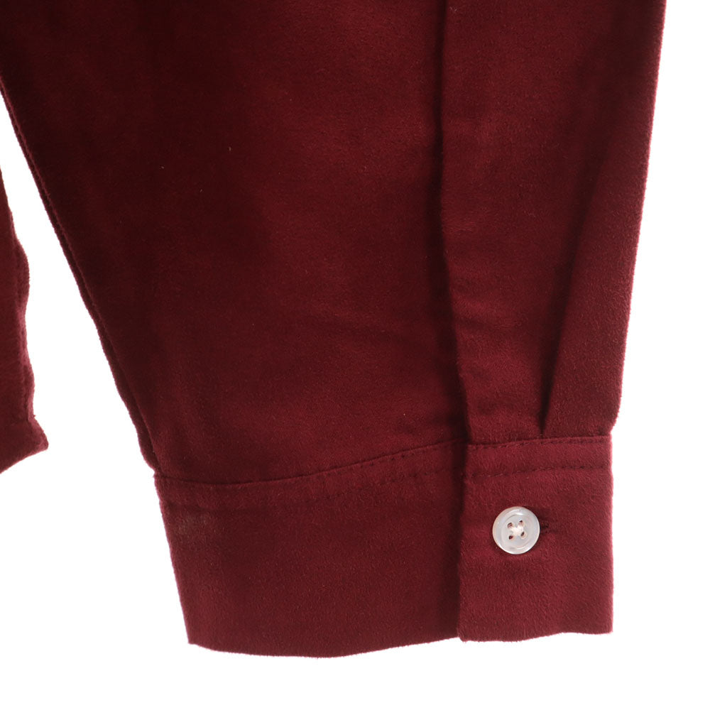 UNIVERSAL OVERALL ユニバーサルオーバーオール 長袖 ピーチスキン シャツ L ボルドー メンズ