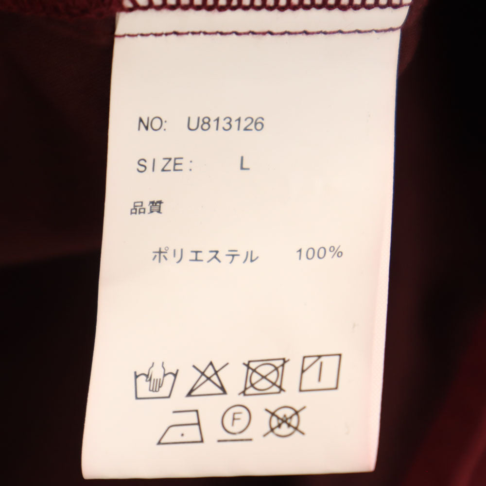 UNIVERSAL OVERALL ユニバーサルオーバーオール 長袖 ピーチスキン シャツ L ボルドー メンズ