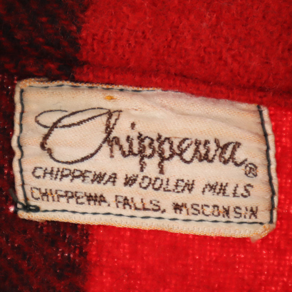 Chippewa チペワ 50s 60s ヴィンテージ バッファローチェック 長袖 ウールシャツ レッド系 メンズ
